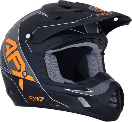 AFX FX-17 Helmet - Aced - Matte Black/Orange - Small 0110-6504