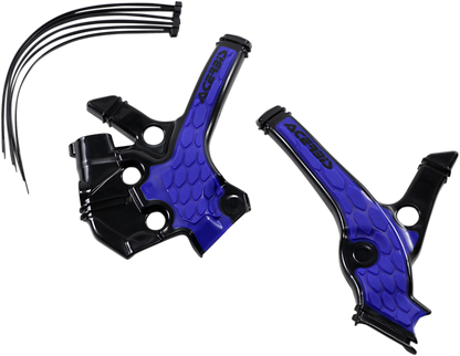 ACERBIS X-Grip Frame Guards - Black/Blue N/F 22 YZ85 2736391004