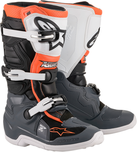 Bota ALPINESTARS Tech 7S - Negro/Gris/Blanco/Naranja Fluorescente - US 3 2015017-1124-3 