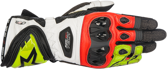 ALPINESTARS Supertech Gloves - Black/Fluo Yellow/Red - 2XL 3556017-1536-2X