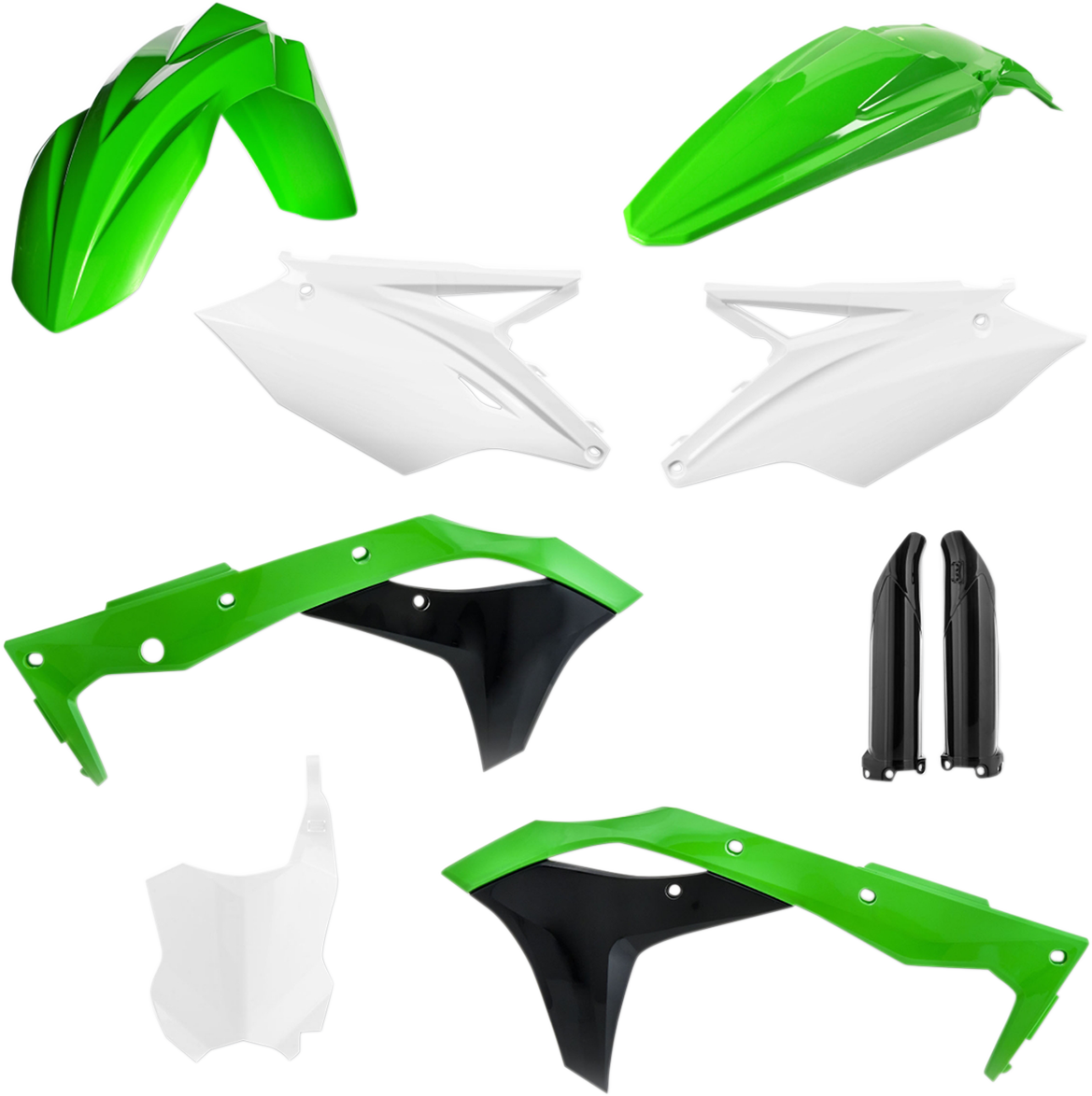 ACERBIS Full Replacement Body Kit - OEM Green/White/Black 2685825909