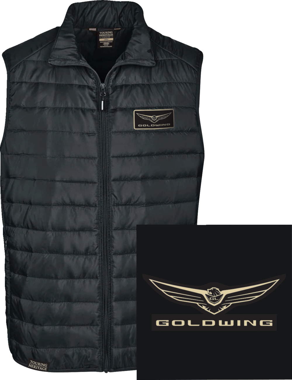 FACTORY EFFEX Goldwing Puff Vest - Black - Medium 25-85802