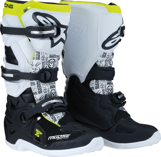 MOOSE RACING Youth Tech 7S Boots - Black/White/Yellow - US 7 0215024-125-7