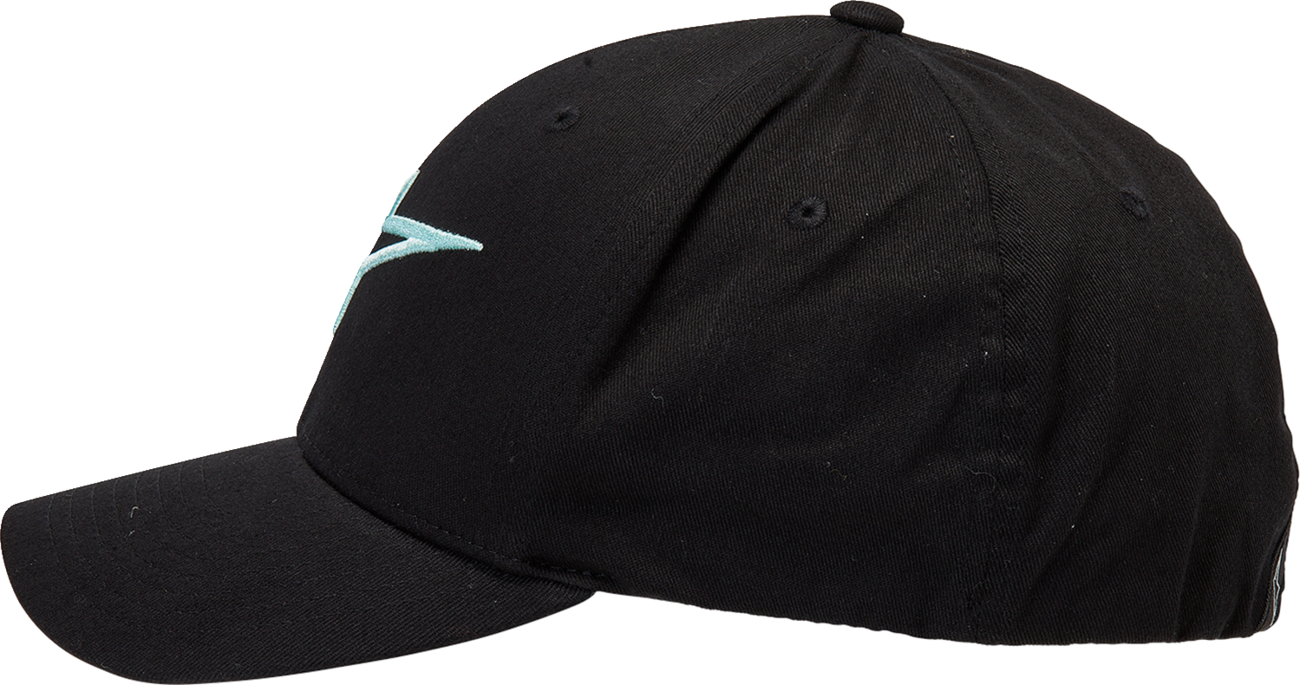 ALPINESTARS Ageless Curve Hat - Black/Light Aqua - L/XL 1017810101177LX
