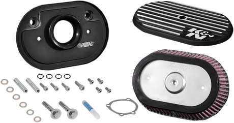 Kit de admisión de tiro lateral K &amp; N - Negro - Softail/Dyna RK-3953 