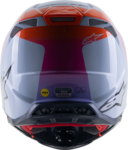 ALPINESTARS Supertech M10 Helmet - Daytona - MIPS® - Haze Gray/Orange Fluo/Rhodamine - XL 8302423-9243-XL