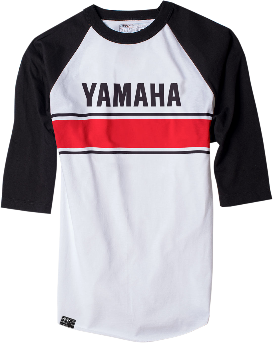 FACTORY EFFEX Yamaha Camiseta de béisbol vintage - Blanco/Negro - 2XL 17-87238