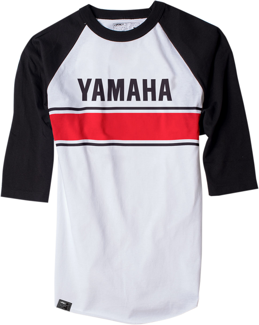 FACTORY EFFEX Yamaha Camiseta de béisbol vintage - Blanco/Negro - XL 17-87236 