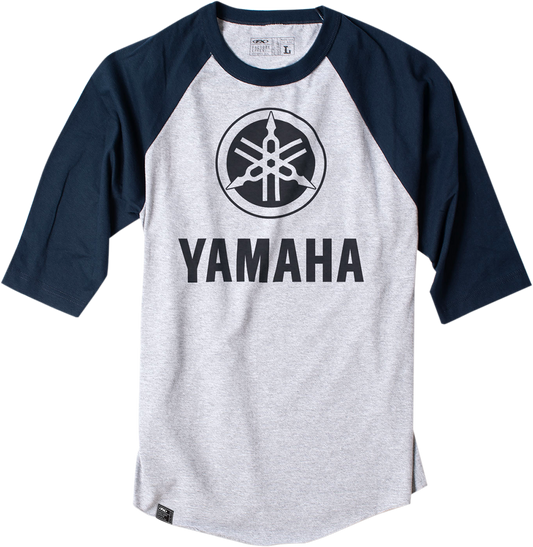 FACTORY EFFEX Yamaha Camiseta de béisbol - Gris/Azul - Grande 17-87224 