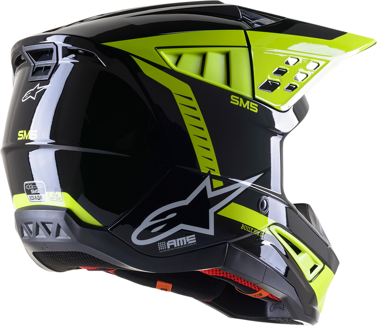 ALPINESTARS SM5 Helmet - Beam - Black/Gray/Yellow - 2XL 8303722-1151-2X