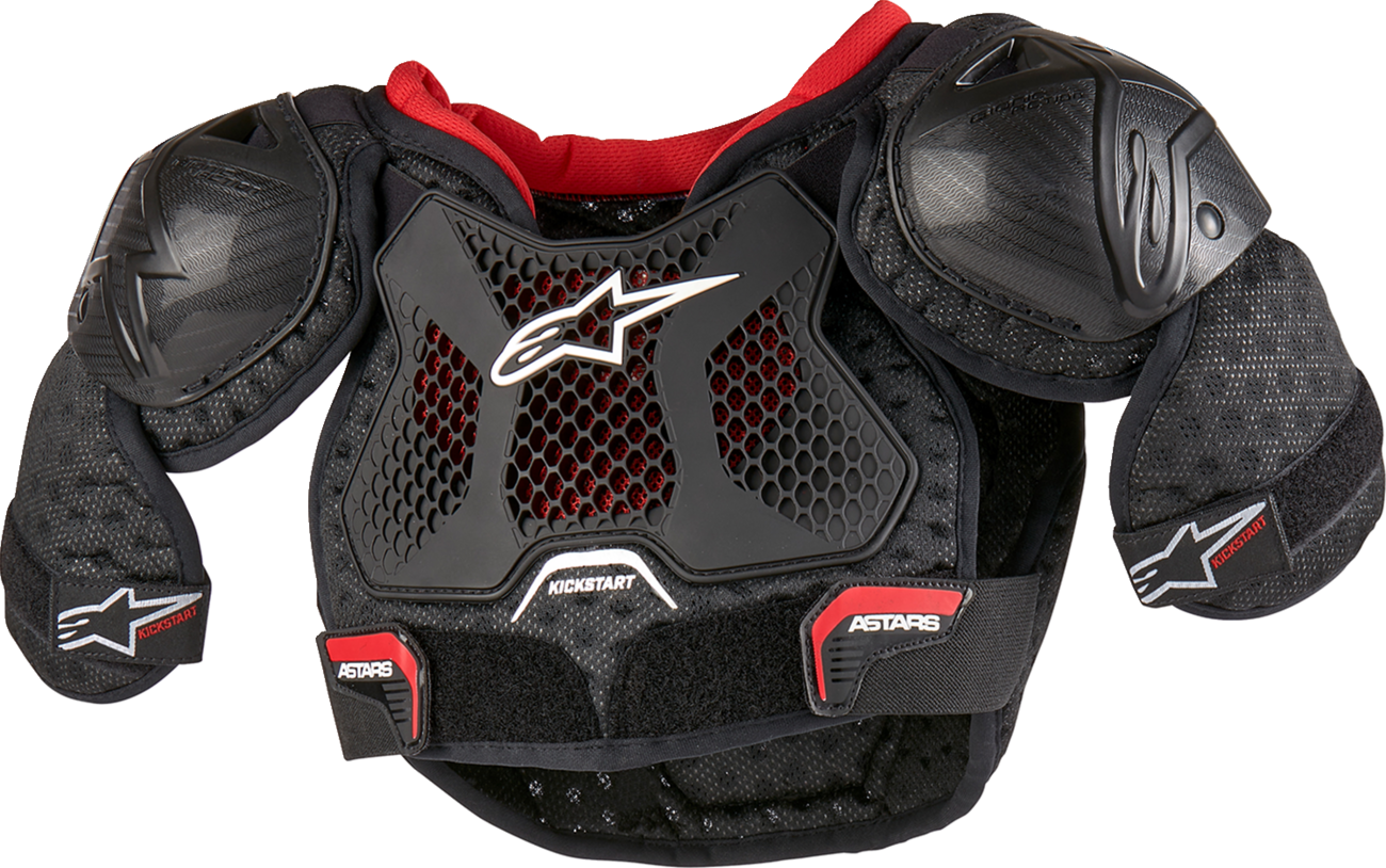 ALPINESTARS Youth Bionic Action Kickstart Chest Guard - Black/Red - 4/6 6740624-13-4/6