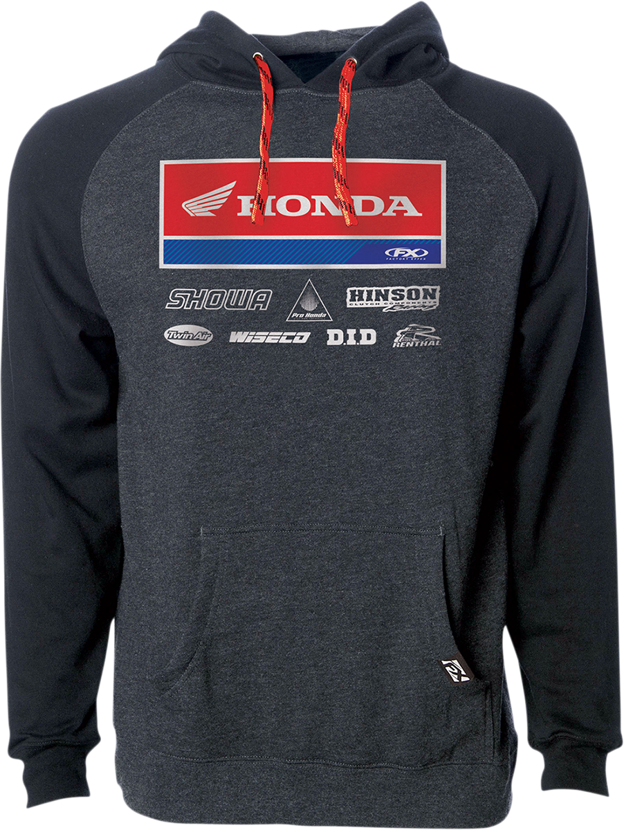 FACTORY EFFEX Honda 21 Racewear Sudadera con capucha - Carbón/Negro - Mediana 24-88322 