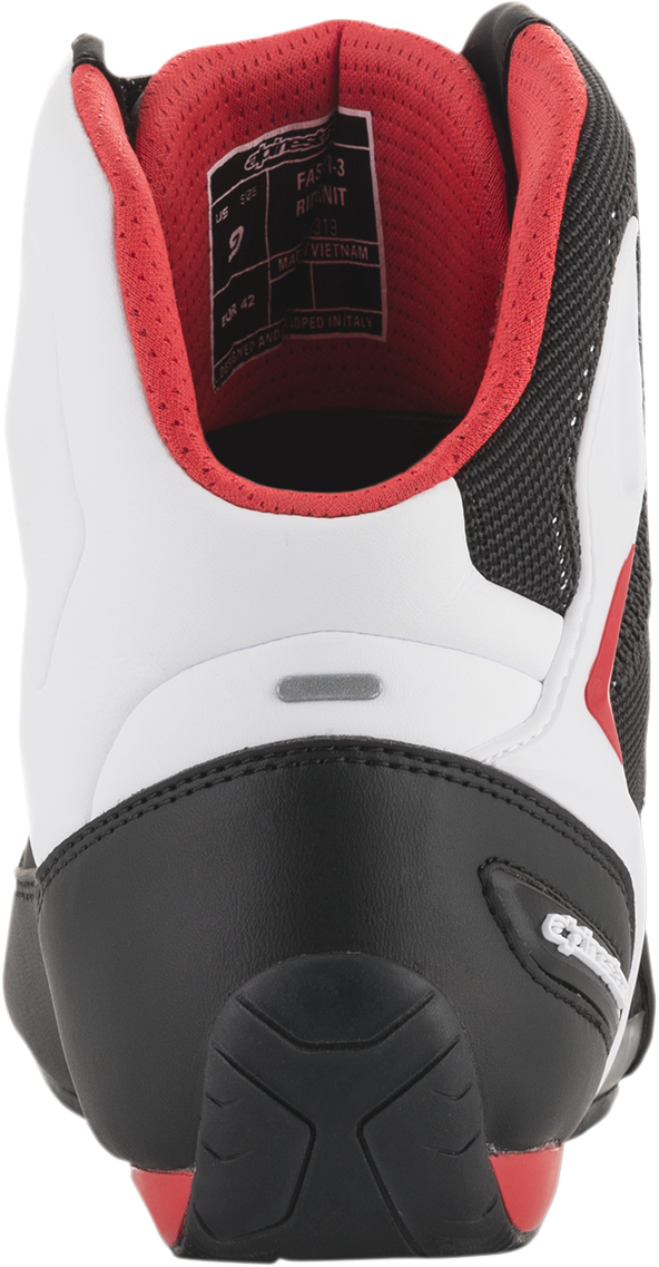 Zapatos ALPINESTARS Faster-3 Rideknit - Negro/Blanco/Rojo - US 11 2510319123-11 