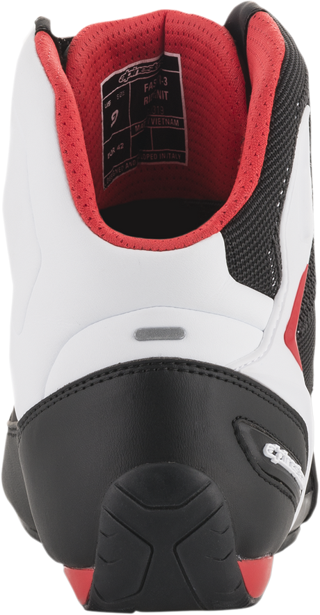 ALPINESTARS Faster-3 Rideknit® Shoes - Black/White/Red - US 8.5 2510319123-8.5