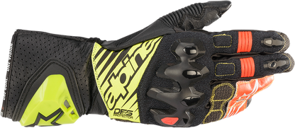 ALPINESTARS GP Tech v2 Gloves - Black/Fluo Yellow/White/Fluo Red - Small 3556622-1503-S