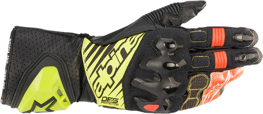 ALPINESTARS GP Tech v2 Gloves - Black/Fluo Yellow/White/Fluo Red - Small 3556622-1503-S