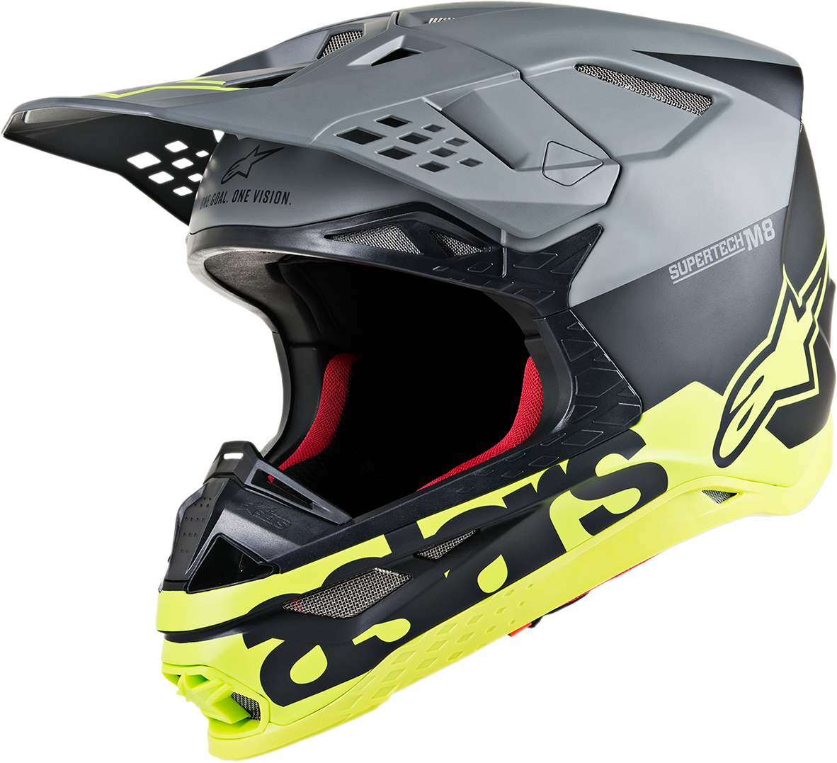 ALPINESTARS Supertech M8 Helmet - Radium - MIPS - Matte Black/Mid Gray/Yellow Fluo - Large 8301519-1305-LG