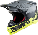 Casco ALPINESTARS Supertech M8 - Radio - MIPS - Negro mate/Gris medio/Amarillo fluo - Pequeño 8301519-1305-SM