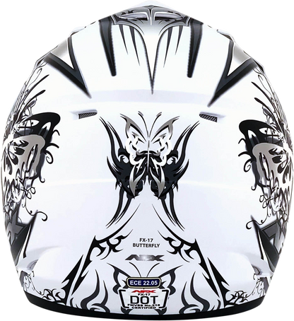 AFX FX-17 Helmet - Butterfly - Matte White - Small 0110-7127