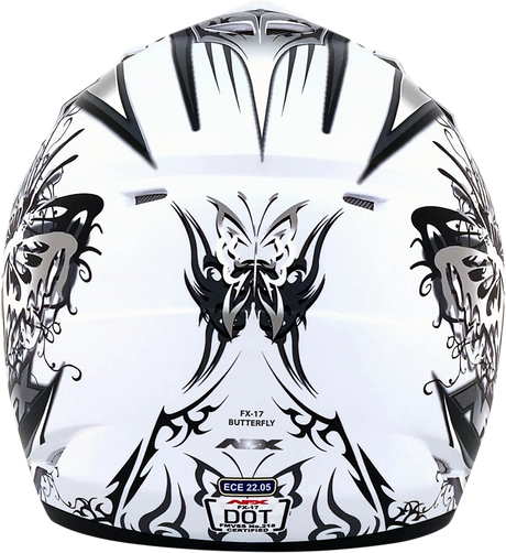AFX FX-17 Helmet - Butterfly - Matte White - Large 0110-7129