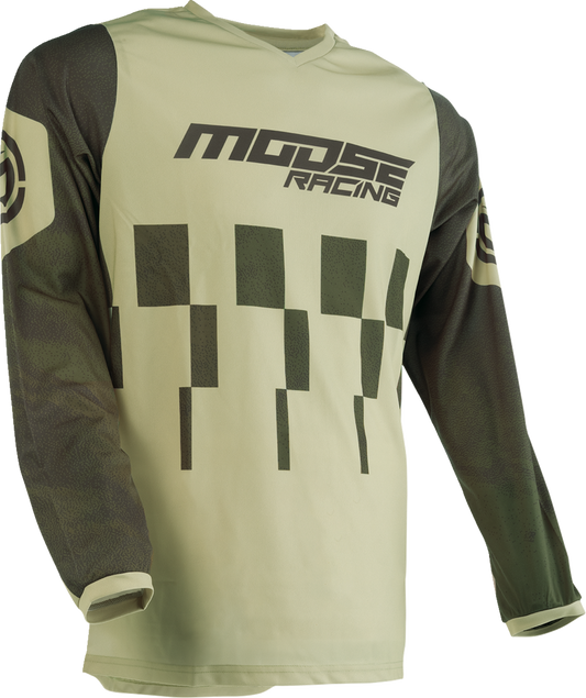 MOOSE RACING Qualifier Jersey - Green/Tan - XL 2910-7545