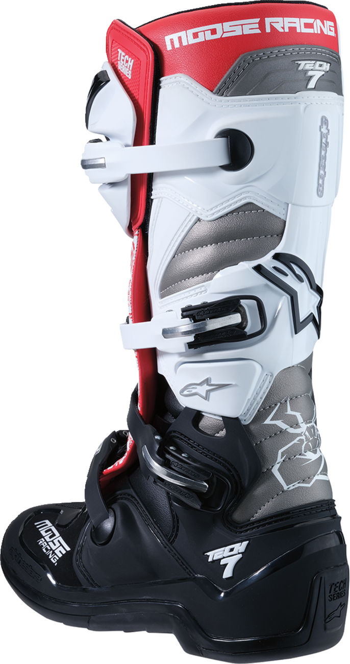 MOOSE RACING Tech 7 Boots - Black/White/Red - US 7 0212024-1225-7