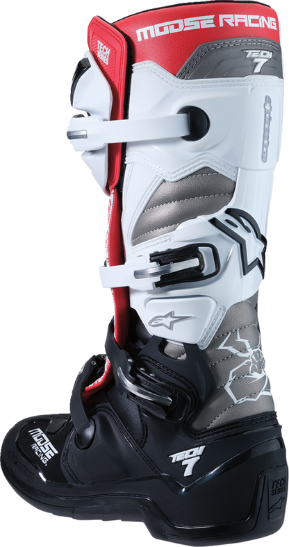 MOOSE RACING Tech 7 Boots - Black/White/Red - US 7 0212024-1225-7