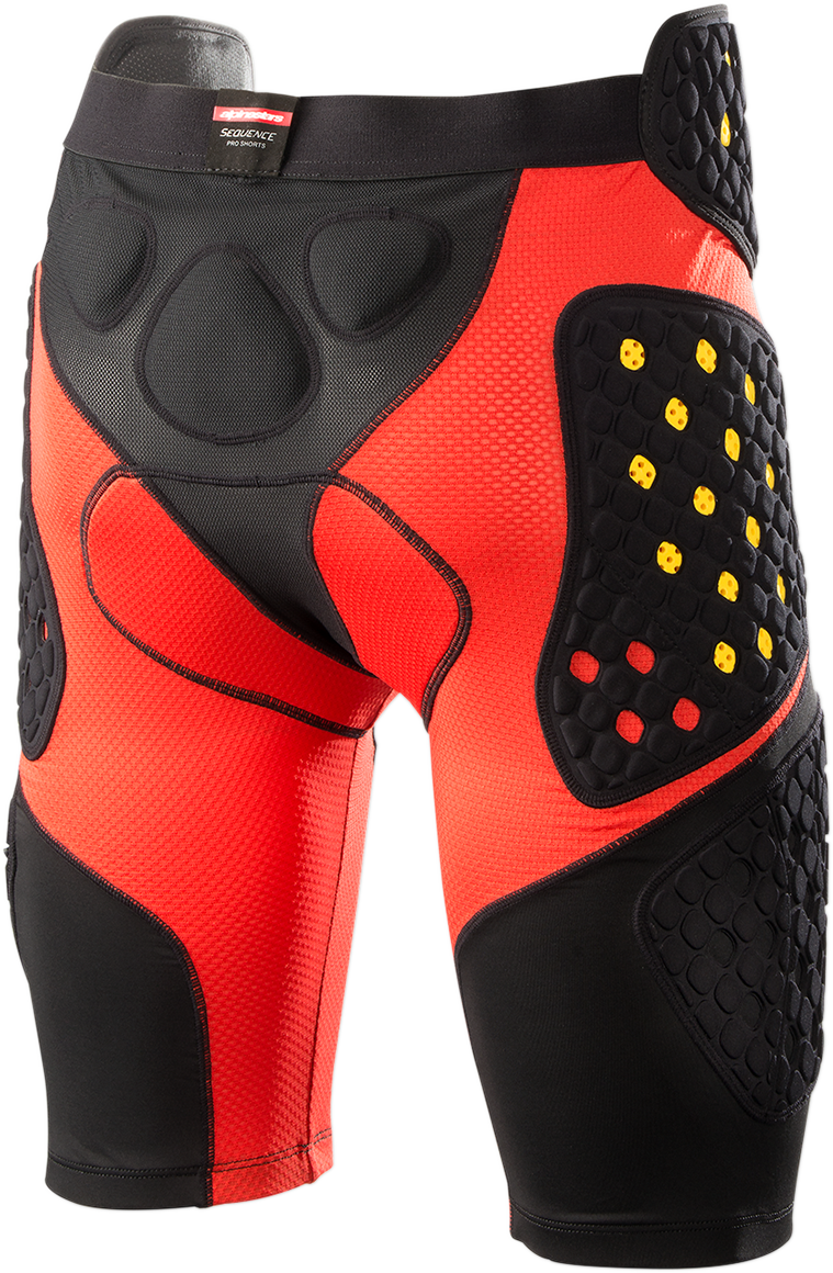 ALPINESTARS Sequence Pro Shorts - Black/Red - Medium 6507718-13-M