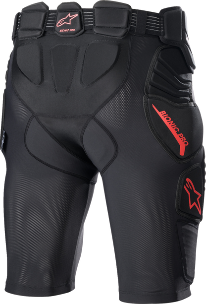 ALPINESTARS Bionic Pro Protection Shorts - Black/Red - 2XL 6507523-13-2X