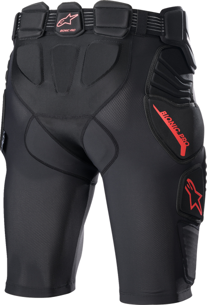 ALPINESTARS Bionic Pro Protection Shorts - Black/Red - Large 6507523-13-L