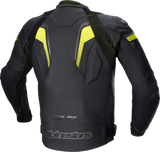 Chaqueta de cuero ALPINESTARS GP Plus R v3 Rideknit - Negro/Amarillo Fluo - EE. UU. 44 / UE 54 310032115554 