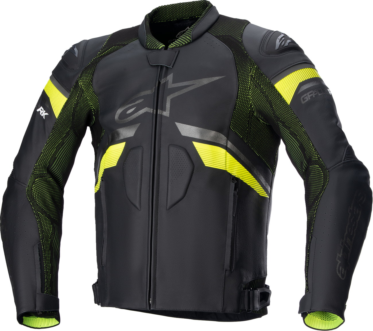 ALPINESTARS GP Plus R v3 Rideknit Leather Jacket - Black/Yellow Fluo - US 50 / EU 60 310032115560