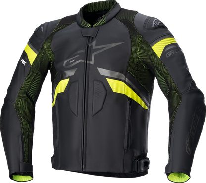 ALPINESTARS GP Plus R v3 Rideknit Leather Jacket - Black/Yellow Fluo - US 50 / EU 60 310032115560