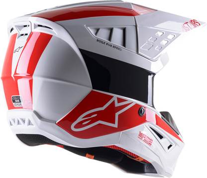 ALPINESTARS SM5 Helmet - Bond - White/Red - Small 8303522-2032-SM