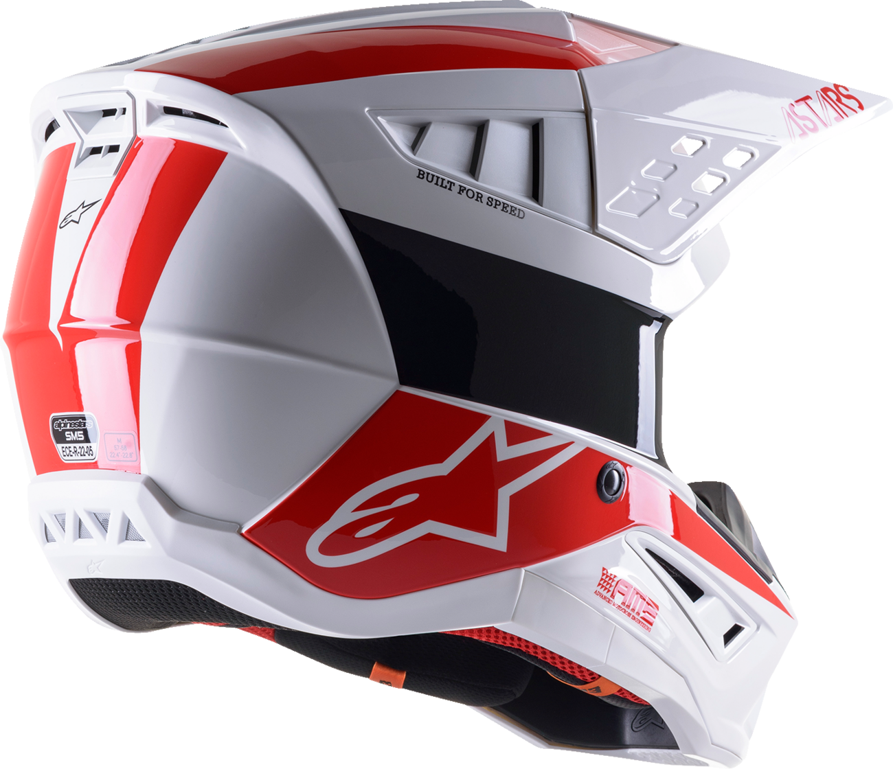 ALPINESTARS SM5 Helmet - Bond - White/Red - XL 8303522-2032-XL