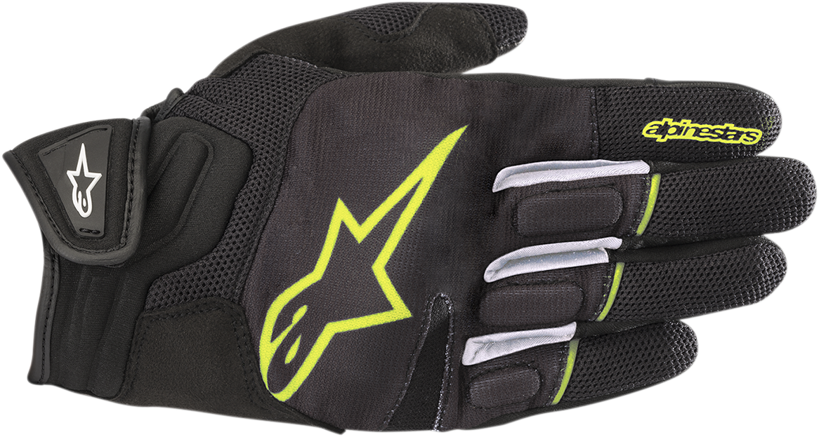 ALPINESTARS Atom Gloves - Black/Fluo Yellow - 2XL 3574018-155-2X