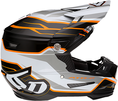 6D ATR-2 Helmet - Phase - White/Orange - 2XL 12-2829