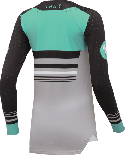 THOR Women's Prime Blaze Jersey - Black/Mint - XS 2911-0278