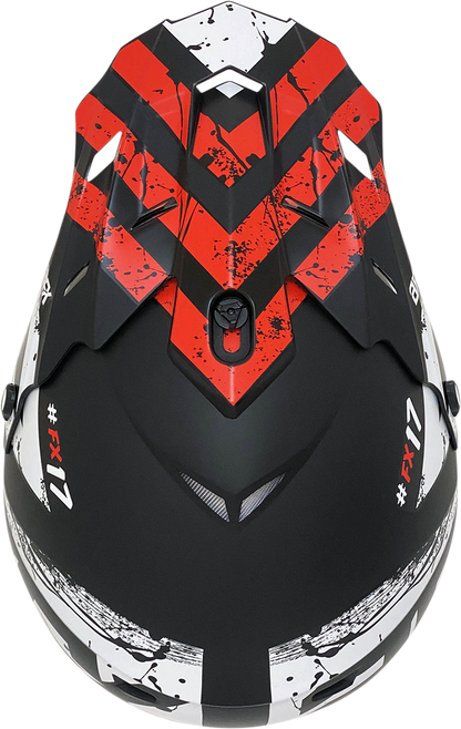 AFX FX-17Y Helmet - Attack - Matte Black/Red - Medium 0111-1403