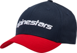 Gorro ALPINESTARS Linear - Azul marino/Rojo - Pequeño/Mediano 1230810057030SM 