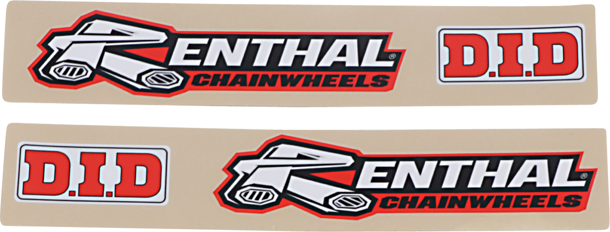 FACTORY EFFEX Swingarm Graphic - Renthal DID ACT BLK/WHT/ORG "RENTHAL" 04-2426
