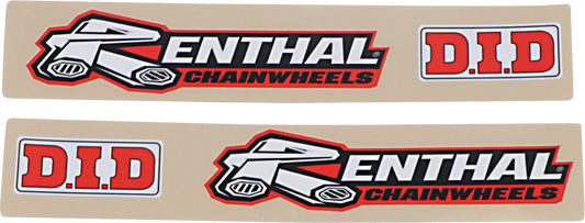 FACTORY EFFEX Swingarm Graphic - Renthal DID ACT BLK/WHT/ORG "RENTHAL" 04-2426