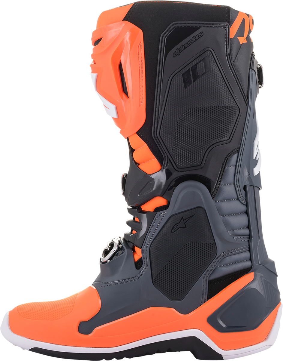 ALPINESTARS Tech 10 Boots - Fluorescent Orange/Cool Gray - US 10 2010020-9040-10