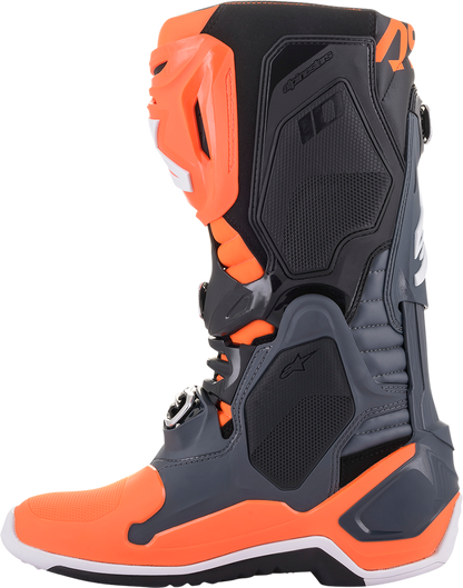 ALPINESTARS Tech 10 Boots - Fluorescent Orange/Cool Gray - US 10 2010020-9040-10