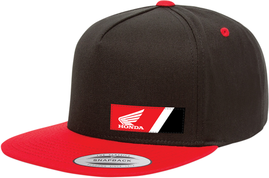 FACTORY EFFEX Honda Wedge Hat - Black/Red 23-86300