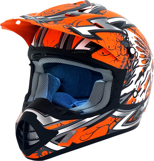 AFX FX-17 Helmet - Butterfly - Matte Orange - Small 0110-7112