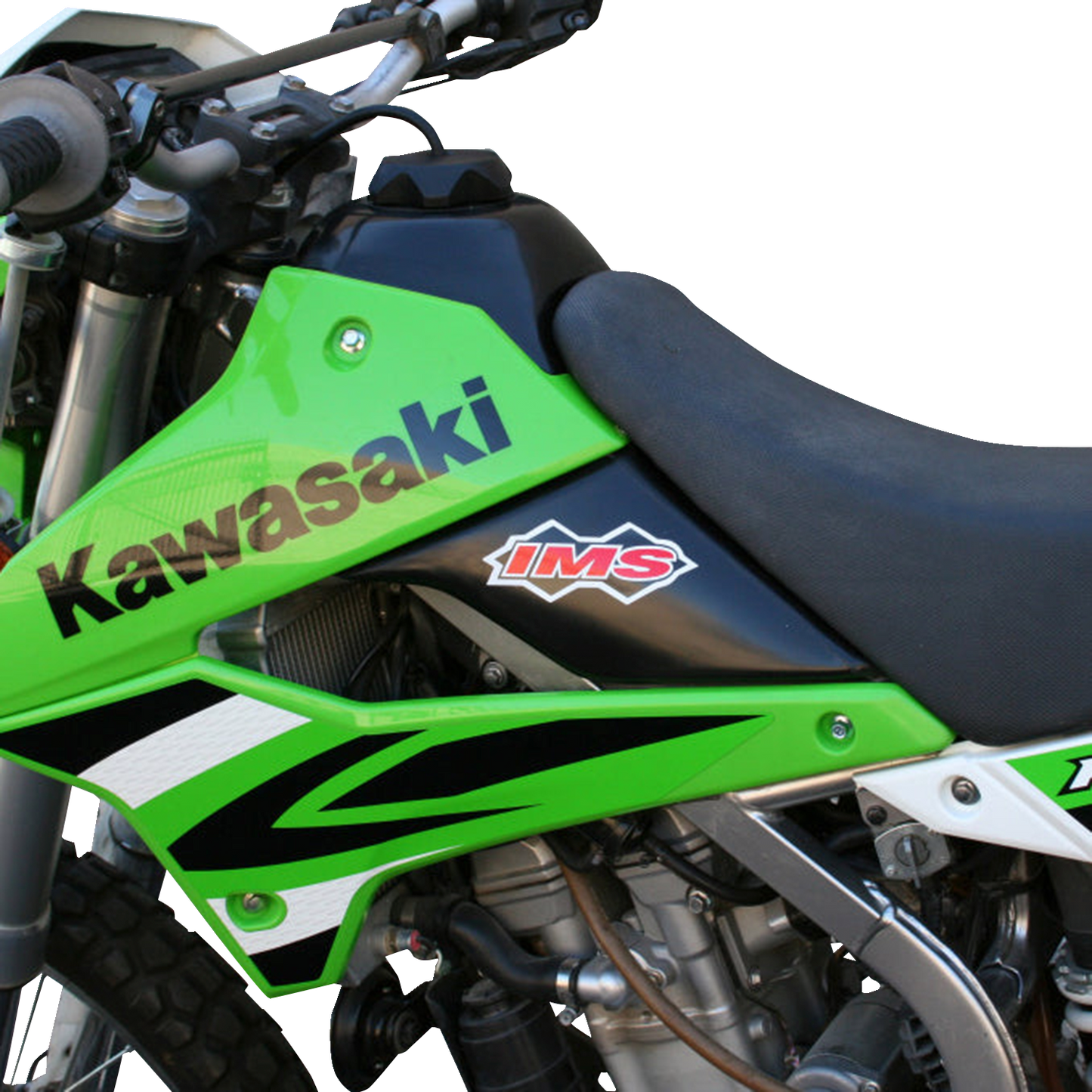 IMS PRODUCTS INC. Tanque de gasolina - Negro - Kawasaki KLX - 2.7 galones 113159-BK1 