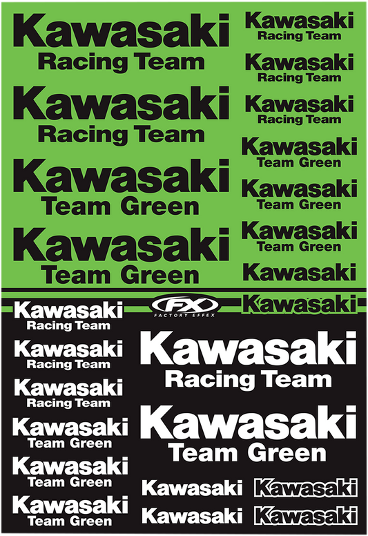 FACTORY EFFEX Decal Kit - Kawasaki Racing 22-68132