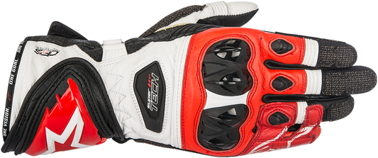 Guantes ALPINESTARS Supertech - Negro/Blanco/Rojo - Pequeño 3556017-123-S 