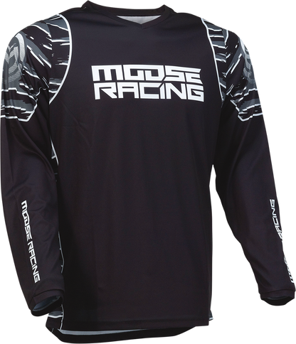 MOOSE RACING Qualifier Jersey - Black/White - 4XL 2910-6972